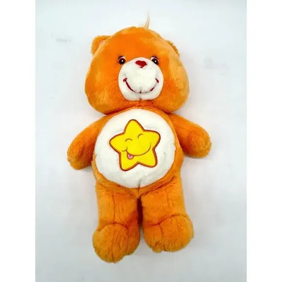 Care Bears 2003 Laugh A Lot Bear Plush 13” Inch Star Orange Stuffed Toy EUC - Picture 4 of 12